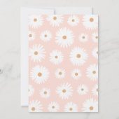 Invitation Super One Boho Retro Daisy 1er anniversaire fête (Dos)