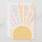 Invitation Super One Boho Sunshine Daisy Fête d'anniversaire (Dos)