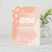 Invitation super One Daisy 1er Anniversaire (Debout devant)