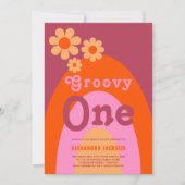 Invitation Super One Daisy Arch 1er anniversaire (Devant)