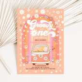 Invitation Super One Daisy Peach Rainbow 1er anniversaire
