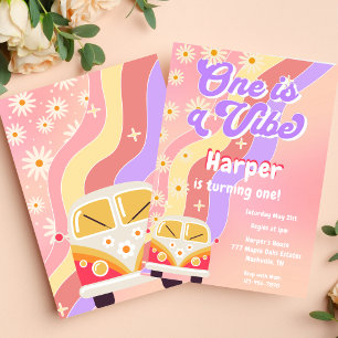 Invitation Super One est une Vibe Girly 1er anniversaire