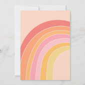 Invitation Super One Peace Love Party Rainbow Birthday Party (Dos)