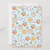 Invitation Super One Rainbow Flower 1er anniversaire Invitati (Dos)