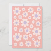 Invitation Super One Retro Daisy Rainbow 1er anniversaire (Dos)