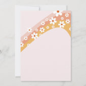 Invitation Super One Retro marguerite boho fleurie premier an (Dos)