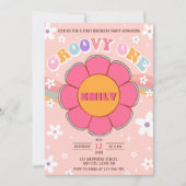 Invitation Super One Retro Rainbow 1er anniversaire (Devant)