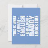 Invitation Super papa chien Bouledogue Anglais propriétaire (Devant)