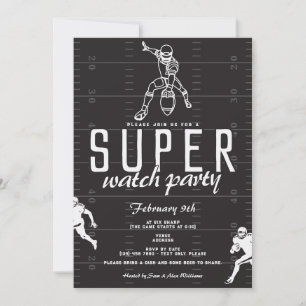 Invitation Super Party de Montre de Sports de Football de Jeu