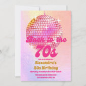 Invitation Super Retro 50th Let's Disco fête d'anniversaire (Devant)