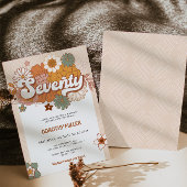 Invitation Super Retro 70e fête d'anniversaire