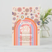 Invitation Super rétro aquarelle eleven est vibe baby cel (Debout devant)