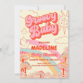 Invitation super Retro Baby shower (Devant)