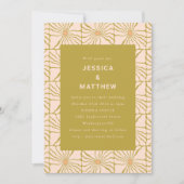 Invitation Super Retro Chartreuse Botanique Mariage tendance (Devant)