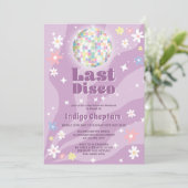 Invitation Super rétro disco fleurie week-end bachelorte (Debout devant)