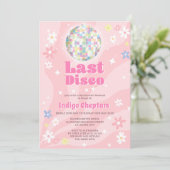 Invitation Super rétro disco fleurie week-end bachelorte (Debout devant)
