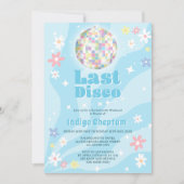 Invitation Super rétro disco fleurie week-end bachelorte (Devant)