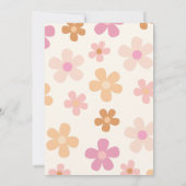 Invitation Super Retro Floral 1er anniversaire (Dos)