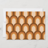 Invitation Super Rétro les années 70 Arche Forme Tan Mariage  (Dos)