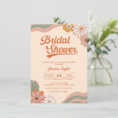 Invitation Super Retro les années 70 Daisy Fête des mariées f (Debout devant)