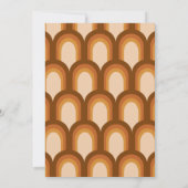 Invitation Super Retro les années 70 Design Bold Ochre Jaune  (Dos)