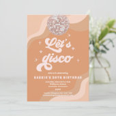 Invitation Super Retro les années 70 Let's Disco Anniversaire (Debout devant)