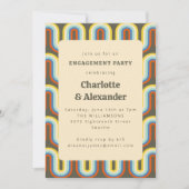 Invitation Super Retro les années 70 Olive Motif (Devant)