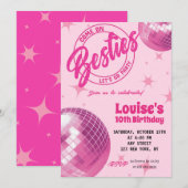 Invitation Super Retro Pink Doll Malibu fête Anniversaire (Devant / Derrière)