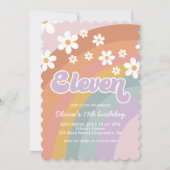 Invitation super Retro Rainbow Onzième anniversair (Devant)