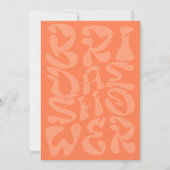 Invitation Super rétro Script corail chic Photo nuptiale (Dos)