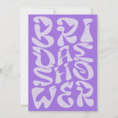 Invitation Super rétro Script lavande Photo nuptiale (Dos)