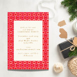Invitation Super Rouge Rose Retro Mignonne Fête de Noël<br><div class="desc">Super Rouge Rose Retro Cute Fête de Noël personnalisée Invitation</div>
