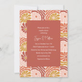 Invitation Super rouille rose rose Floral Boho Couples Douche (Devant)