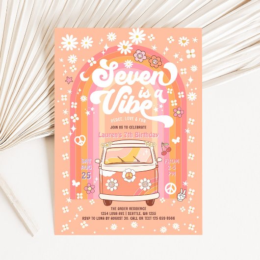 Invitation Super Seven est un Vibe Van Bus 7e anniversaire