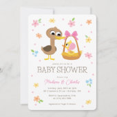 Invitation Super simple | 5 Petits canards Baby shower fille (Devant)