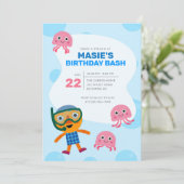 Invitation Super simple | Noodle & Pals Fête de natation (Debout devant)