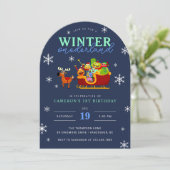 Invitation Super Simple Rhymington Winter Onederland Annivers (Debout devant)