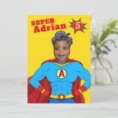 Invitation Super Special Enfants 🌟 Superhero (Debout devant)