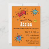 Invitation Super Special Enfants 🌟 Superhero (Dos)