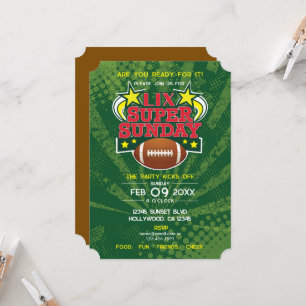 Invitation Super Sunday Football Party
