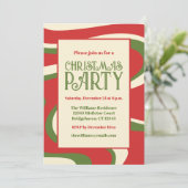Invitation Super Swirl Retro Noël (Debout devant)