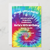 Invitation Super Tie Dye Hippie Party (Devant)