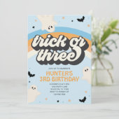 Invitation Super Trick ou trois garçons 3e anniversaire Hallo (Debout devant)