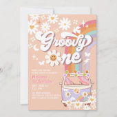 Invitation Super UN 1er anniversaire Hippie 70's Retro (Devant)