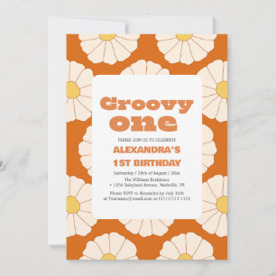 Invitation Super un 1er anniversaire Retro coloré