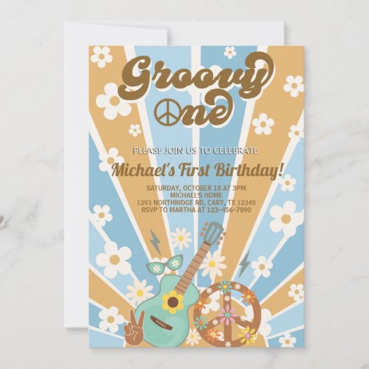 Invitation Super Un garçon 1er premier anniversaire invitatio (Devant)