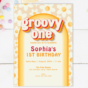 Invitation super un premier anniversaire   Boho Da