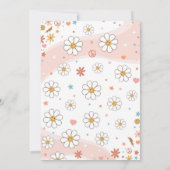 Invitation Super Un Retro Daisy Arc-en-ciel Premier anniversa (Dos)