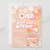 Invitation Super UN Sauvage et TROIS Daisy Arc-en-ciel Annive (Devant)