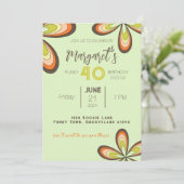 Invitation Super Vert 40 Anniversaire Fête les années 70 Hipp (Debout devant)